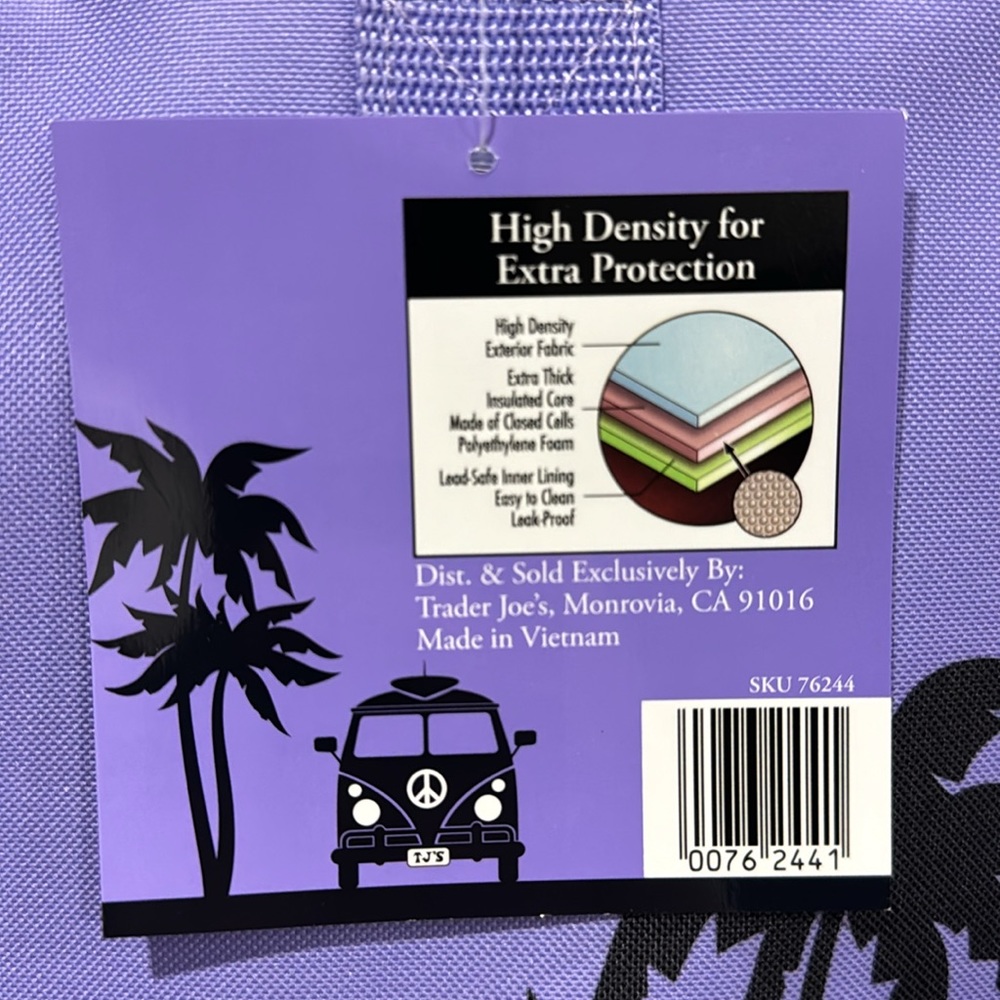 💜Trader Joe’s Lavender Insulated Cooler Bag💜 - Picture 4 of 4